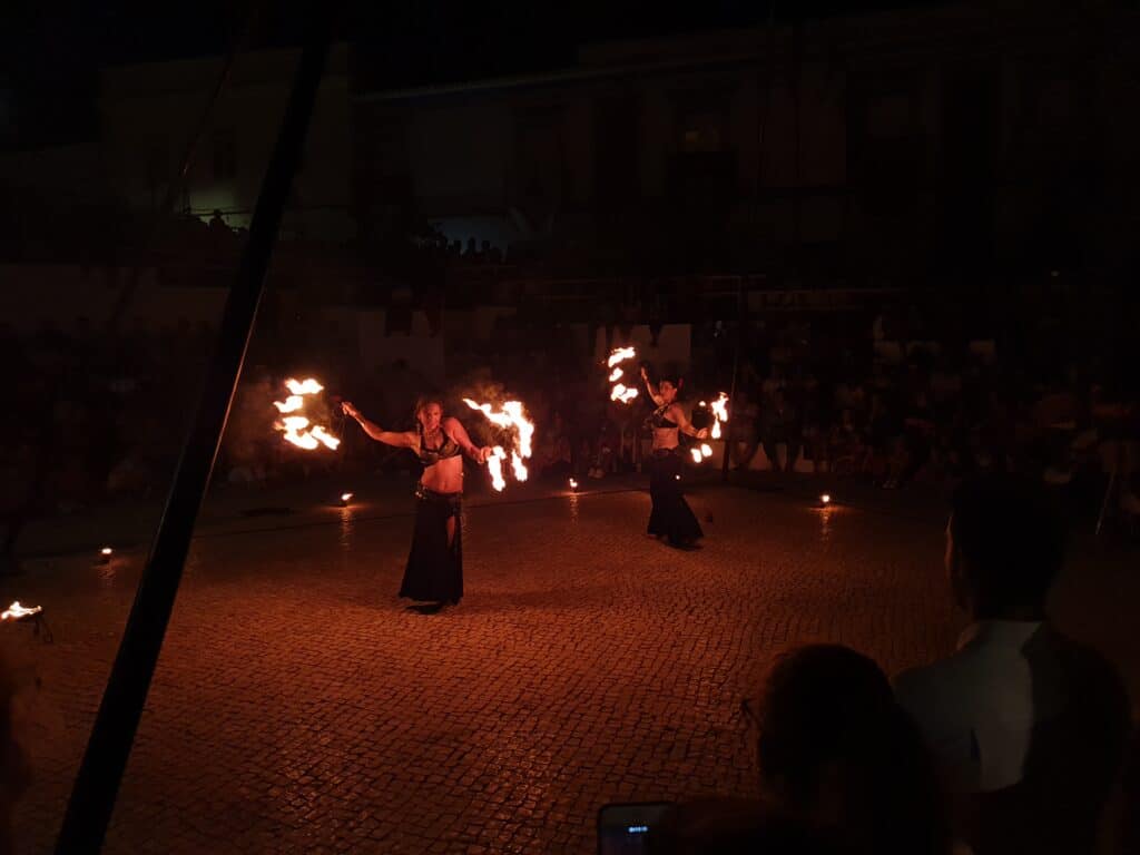 A show with fire