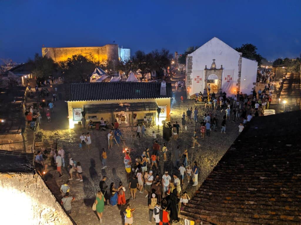Night in the castle, during the Medieval Fair