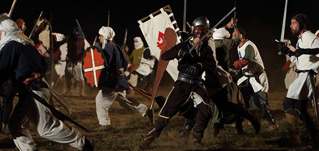 A battle during a medieval fair in Portugal