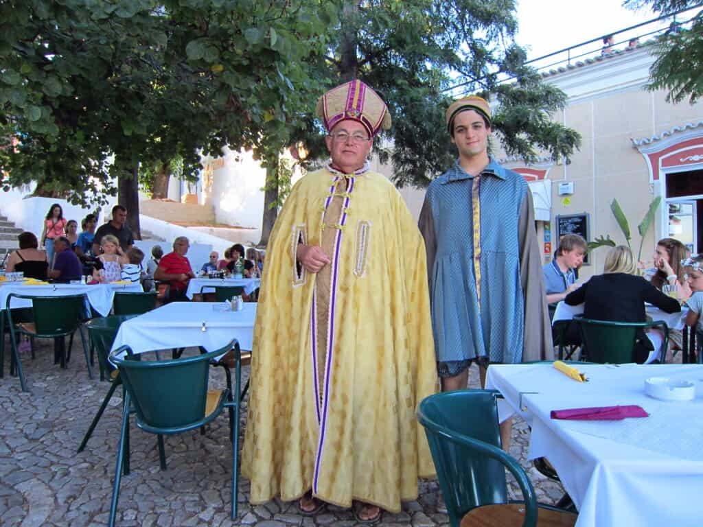 Actors dressed in medieval style